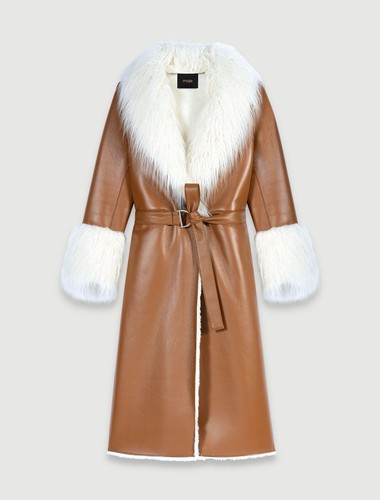 Maje women long brown faux - women’s,