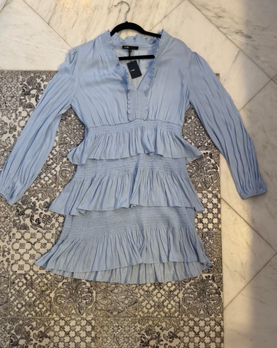 Nwt maje blue roulitana tiered - blue,